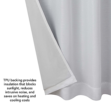 Creative Home Ideas Tobie 108-Inch Blackout Tab Top Window Curtain Panels in White (Set of 2). View a larger version of this product image.