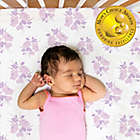 Alternate image 1 for The Peanutshell&trade; 4-Pack Floral Microfiber Fitted Crib Sheets in Purple/Pink