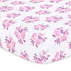 Alternate image 2 for The Peanutshell&trade; 4-Pack Floral Microfiber Fitted Crib Sheets in Purple/Pink