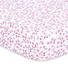Alternate image 4 for The Peanutshell&trade; 4-Pack Floral Microfiber Fitted Crib Sheets in Purple/Pink