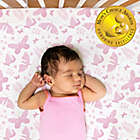 Alternate image 1 for The Peanutshell&trade; 4-Pack Butterfly Microfiber Fitted Crib Sheets in Pink
