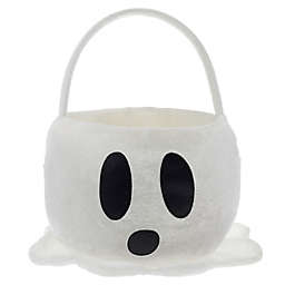 H for Happy™ 8-Inch Ghost Trick or Treat Decorative Basket in Orange