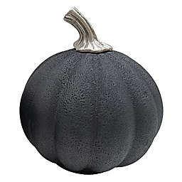 Studio 3B™ Black Pebbled Pumpkin with Silver Stem