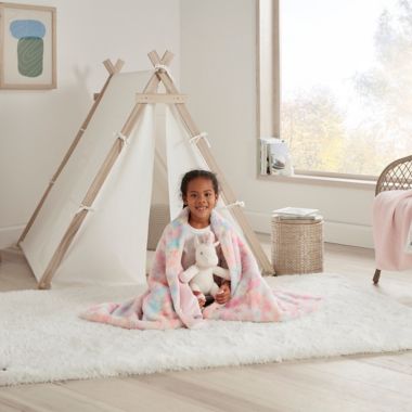 UGG&reg; 2-Piece Polar Tie Dye Blanket and Unicorn Set in Rainbow. View a larger version of this product image.