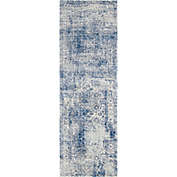 nuLOOM Willena Vintage Abstract 2&#39;6 x 6&#39; Runner in Blue