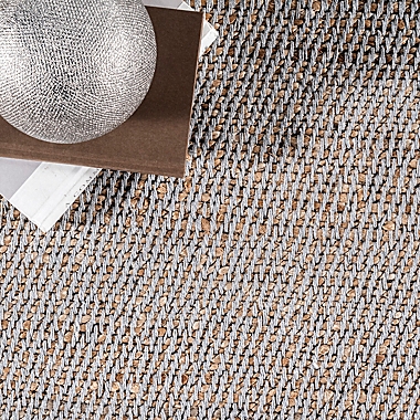 nuLOOM Fenella Flatweave 9&#39;6 x 13&#39;6 Area Rug in Grey. View a larger version of this product image.