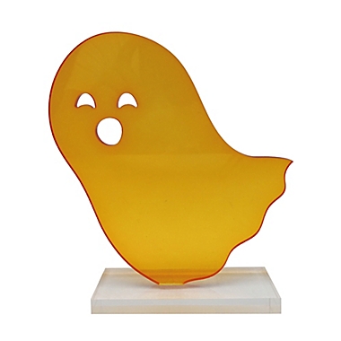 H for Happy&trade; Ghost Halloween Tabletop Figurine in Orange. View a larger version of this product image.