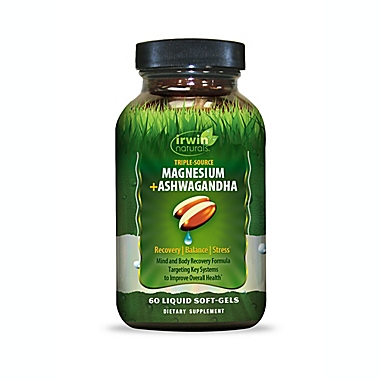 Irwin Naturals&reg; 60-Count Magnesium + Ashwagandha Soft-Gels. View a larger version of this product image.