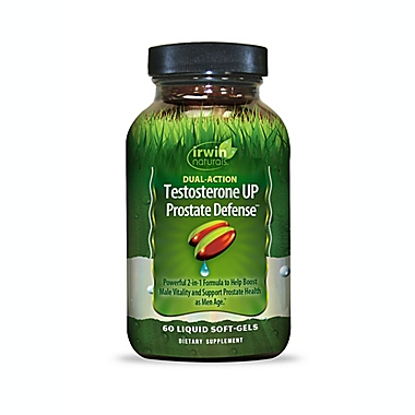 Irwin Naturals&reg; Testosterone UP&trade; 60-Count Prostate Defense Soft-Gels. View a larger version of this product image.