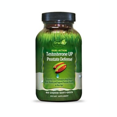 Irwin Naturals&reg; Testosterone UP&trade; 60-Count Prostate Defense Soft-Gels. View a larger version of this product image.