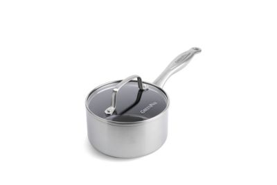 GreenPan&trade; Tri-Clad Nonstick 2 qt. Stainless Steel Covered Saucepan
