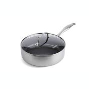 GreenPan&trade; Tri-Clad Nonstick 5 qt. Stainless Steel Covered Saute Pan
