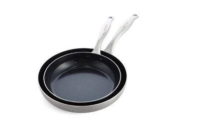 GreenPan&trade; Tri-Clad Nonstick Stainless Steel 2-Piece Fry Pan Set