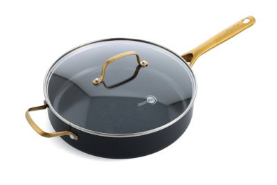 GreenPan&trade; Deco Nonstick 5.1 qt. Covered Saute Pan with Helper Handle in Black/Gold