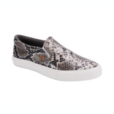 Lamo&reg; Piper Faux Snakeskin Size 6 Women&#39;s Slip-On Shoe in Brown. View a larger version of this product image.