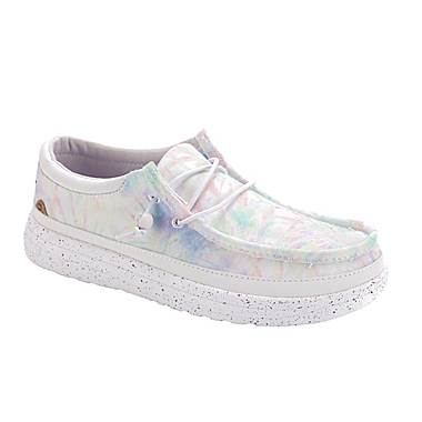 Lamo&reg; Maia Size 9 Women&#39;s Pull-On Shoe in Pastel Tie Dye. View a larger version of this product image.