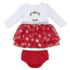 Alternate image 0 for Baby Starters&reg; Newborn 2-Piece My 1st Christmas Dress and Diaper Cover Set in Red
