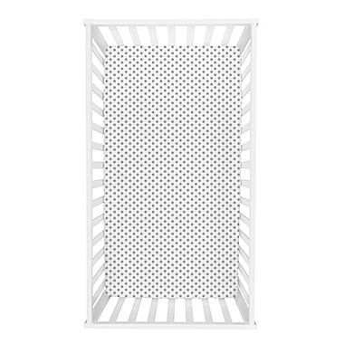 Trend Lab&reg; Dot Flannel Fitted Crib Sheet in Grey. View a larger version of this product image.