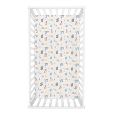 Trend Lab&reg; Crayon Jungle Flannel Fitted Crib Sheet. View a larger version of this product image.
