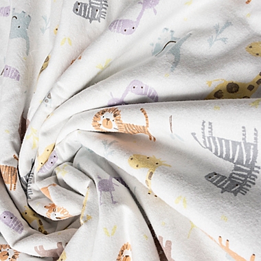 Trend Lab&reg; Crayon Jungle Flannel Fitted Crib Sheet. View a larger version of this product image.
