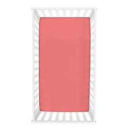 Trend Lab® Flannel Fitted Crib Sheet in Coral