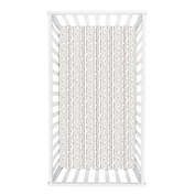 Trend Lab&reg; Birch Stripe Deluxe Flannel Fitted Crib Sheet in Grey/White