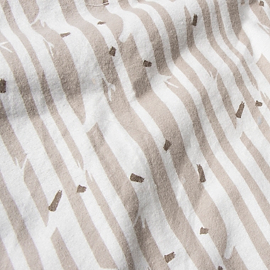 Trend Lab&reg; Birch Stripe Deluxe Flannel Fitted Crib Sheet in Grey/White. View a larger version of this product image.