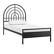Forest Gate&trade; Modern Twin Metal Arch Bed Frame in Black