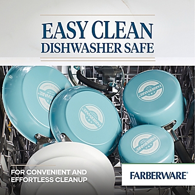 Farberware Eco Advantage&trade; Nonstick 3 qt. Saucepan with Lid in Aqua. View a larger version of this product image.