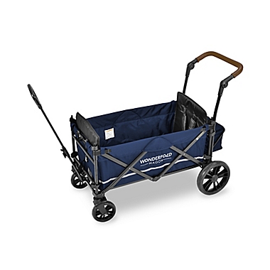 WonderFold Wagon X2 Double Stroller Wagon in Navy. View a larger version of this product image.
