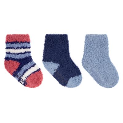 Cuddl Duds&reg; 3-Pack Cozy Crew Socks in Medieval Blue