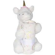 My Tiny Moments&reg; Unicorn 2-Piece Swaddle Blanket and Plush Animal Toy Gift Set in White