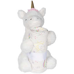My Tiny Moments® Unicorn 2-Piece Swaddle Blanket and Plush Animal Toy Gift Set in White