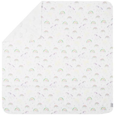 My Tiny Moments&reg; Unicorn 2-Piece Swaddle Blanket and Plush Animal Toy Gift Set in White. View a larger version of this product image.