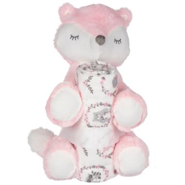 My Tiny Moments&reg; Fox 2-Piece Swaddle Blanket and Plush Animal Toy Gift Set in Pink. View a larger version of this product image.