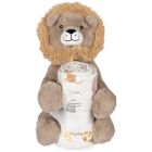 Alternate image 0 for My Tiny Moments&reg; Lion 2-Piece Swaddle Blanket and Plush Animal Toy Gift Set in Brown