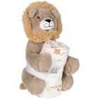 Alternate image 3 for My Tiny Moments&reg; Lion 2-Piece Swaddle Blanket and Plush Animal Toy Gift Set in Brown