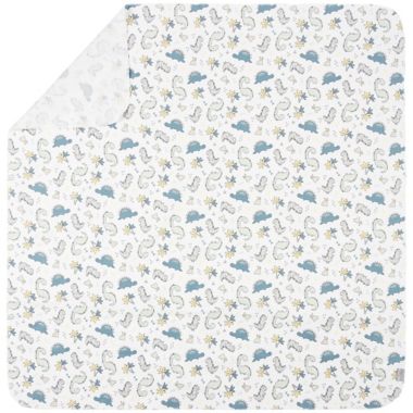 My Tiny Moments&reg; Dinosaur 2-Piece Swaddle Blanket and Plush Animal Toy Gift Set in Green. View a larger version of this product image.