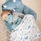 Alternate image 6 for My Tiny Moments&reg; Dinosaur 2-Piece Swaddle Blanket and Plush Animal Toy Gift Set in Green