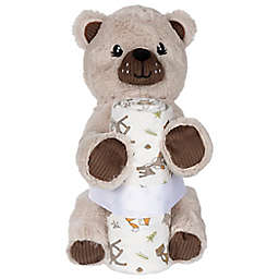 My Tiny Moments® 2-Piece Corduroy Bear Plush and Forest Blanket Gift Set in Tan