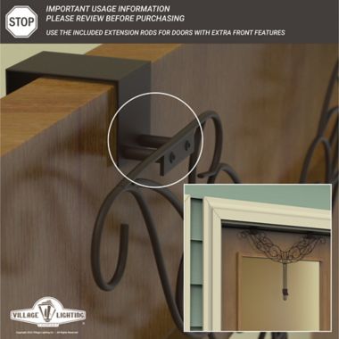 Village Lighting Company&reg; Adjustable Elegant Wreath Hanger in Gold. View a larger version of this product image.