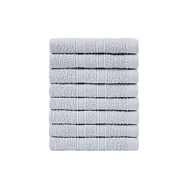 Simply Essential&trade; Cotton 8-Piece Washcloth Set in Microchip. View a larger version of this product image.