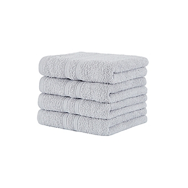 Simply Essential&trade; Solid 4-Piece Hand Towel Set in Microchip. View a larger version of this product image.