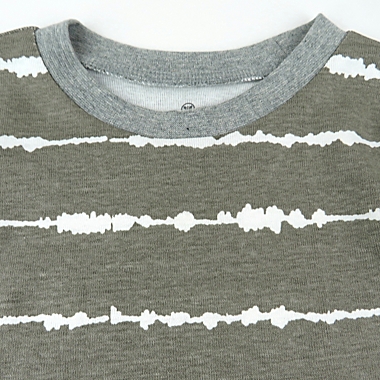 Honest&reg; Size 3T 4-Piece Stripes/Mountains Long Sleeve PJ Set in Grey/Multi. View a larger version of this product image.