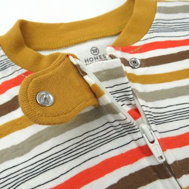 Honest&reg; Size 18M 2-Pack Tie-Dye/Stripe Organic Cotton Snug-Fit Footed Pajamas in Tan/Brown. View a larger version of this product image.