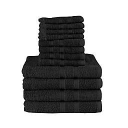 Simply Essential™ Solid 12-Piece Bath Towel Set in Tuxedo