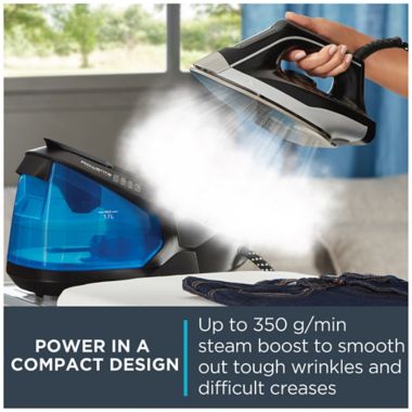 ROWENTA Compact Steam Station Pro VR8324U1 Steam Generator Iron in Blue. View a larger version of this product image.