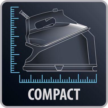 ROWENTA Compact Steam Station Pro VR8324U1 Steam Generator Iron in Blue. View a larger version of this product image.