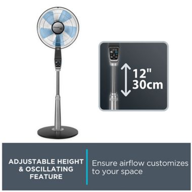 Rowenta Turbo Silence Extreme 16-inch Stand Fan in Silver/Grey. View a larger version of this product image.
