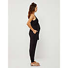 Alternate image 3 for A Pea in the Pod&reg; Small Luxe Maternity Jumpsuit in Black